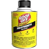 Goof Off Pro Strength Remover, Adhesive &amp; Glue Remover for Dried Latex Paint, Caulk, Stickers, Decals, Tar, Asphalt - Works the 1st Time, 8 fl oz