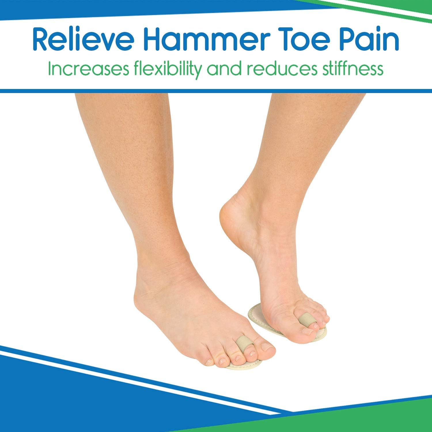ViveSole Toe Splint [Pair] - Hammer Toe Straightener - Joint Realign Cushion Brace for Claw, Curled, Crooked Toe - Metatarsal Support Loop Guard Alignment Corrector Wrap for Tendon, Broken Toe Surgery: Health & Personal Care