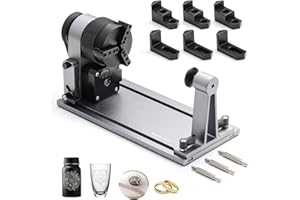 Genmitsu MD18 Rotary Roller, 3-in-1 Accessories Kit for Genmitsu L8, Z6, Kiosk, Multi Jaw Chucks for Glass, Cylindrical Objec