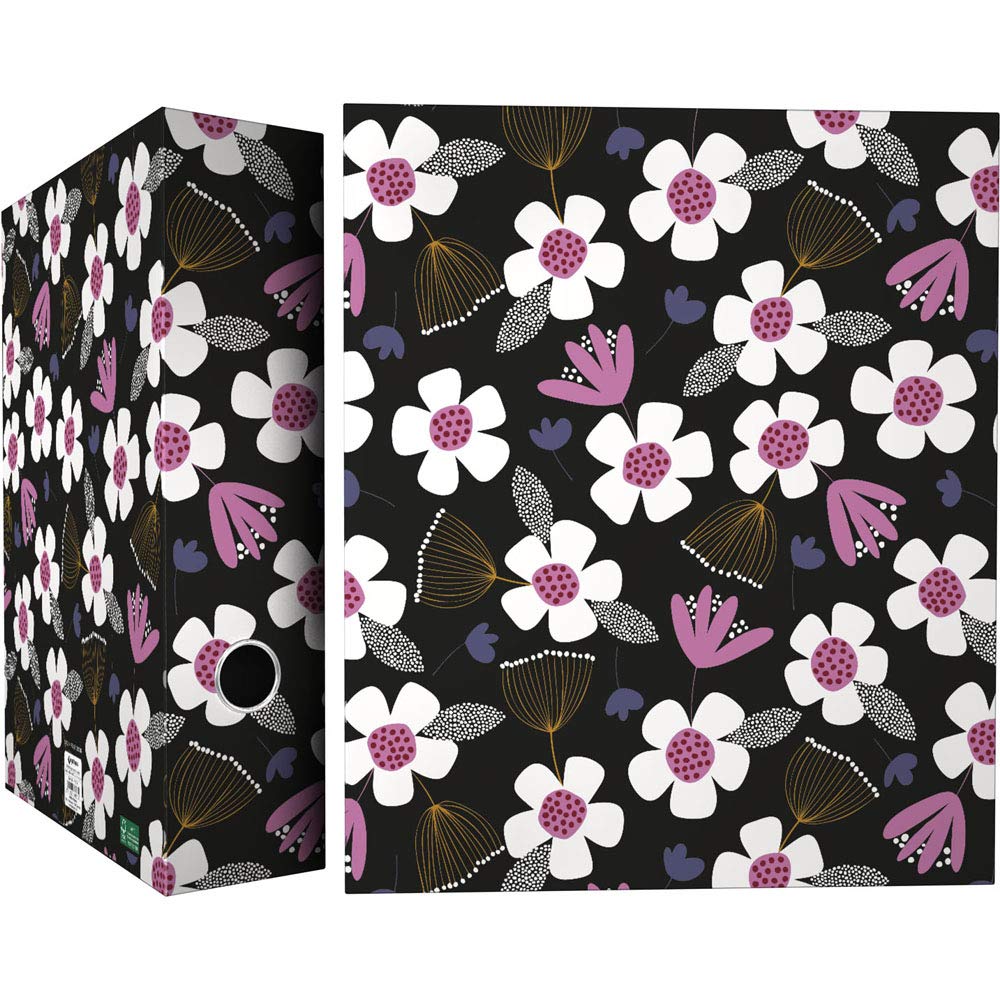 Grafoplás 88171991 Jocelyn Proust Collection 4-Ring Binder 40 mm, Floral Model, A4