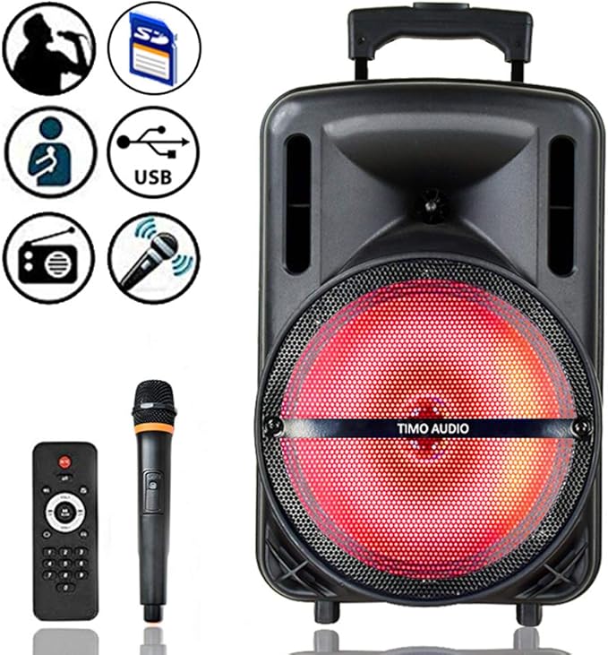 TIMO 12" Tailgate Bluetooth( Wireless) Portable 45W, Peak 400W PA