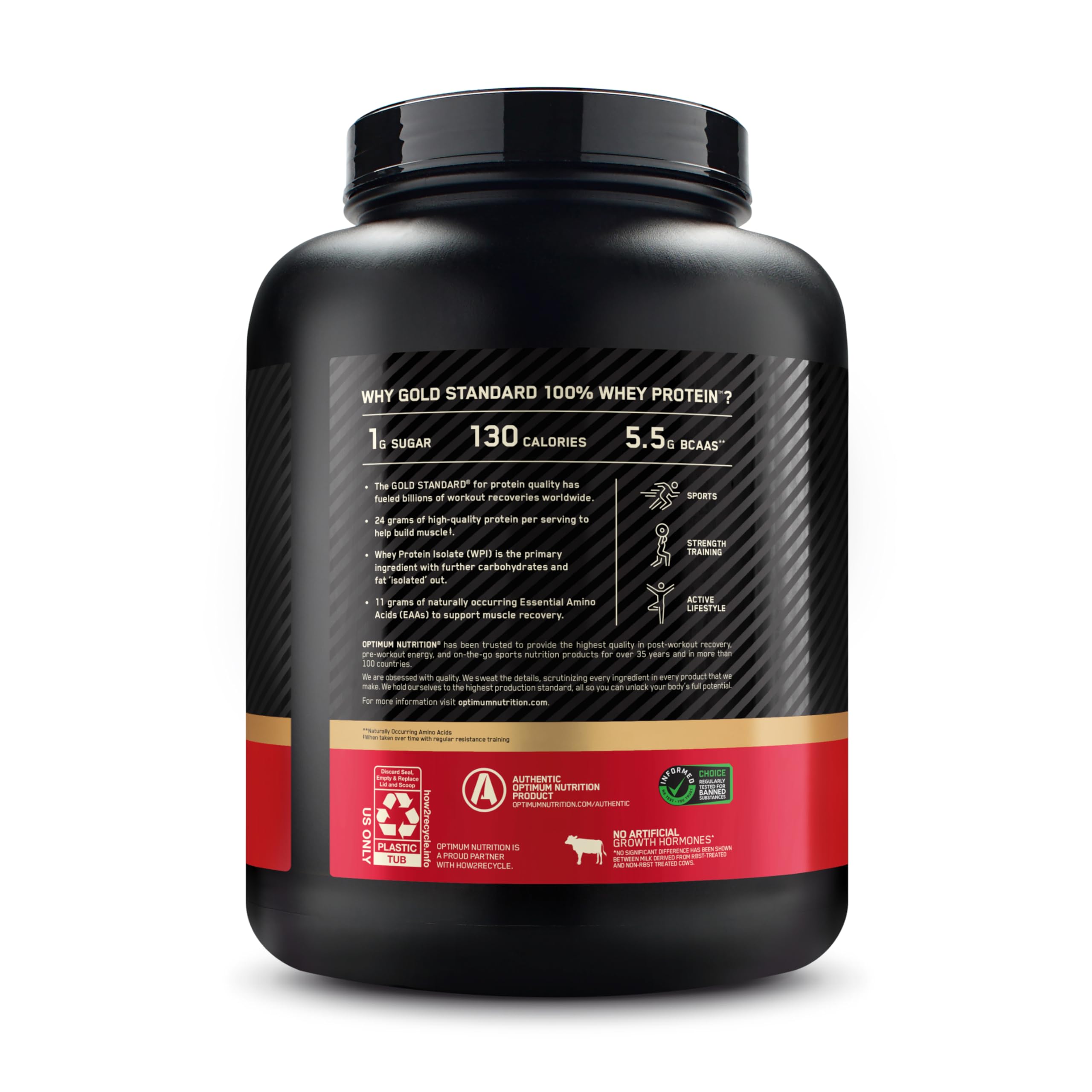 Optimum Nutrition Gold Standard 100% Whey Protein Powder, Chocolate Coconut, 5 Pound (Packaging May Vary)