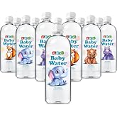 ABC Baby Water Premium Distilled Water for Babies - Healthy Purified 16.9 oz Bottles - Formula, Cereal, Milk, Daily Drinking - 12 Pack