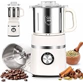 Electric Grinder for Kitchen, 800W Spice Grinder with Detachable Bowl | Versatile grain herb grinder with adjustable speeds and speed control for spices, coffee, grains, nuts, and herbs.