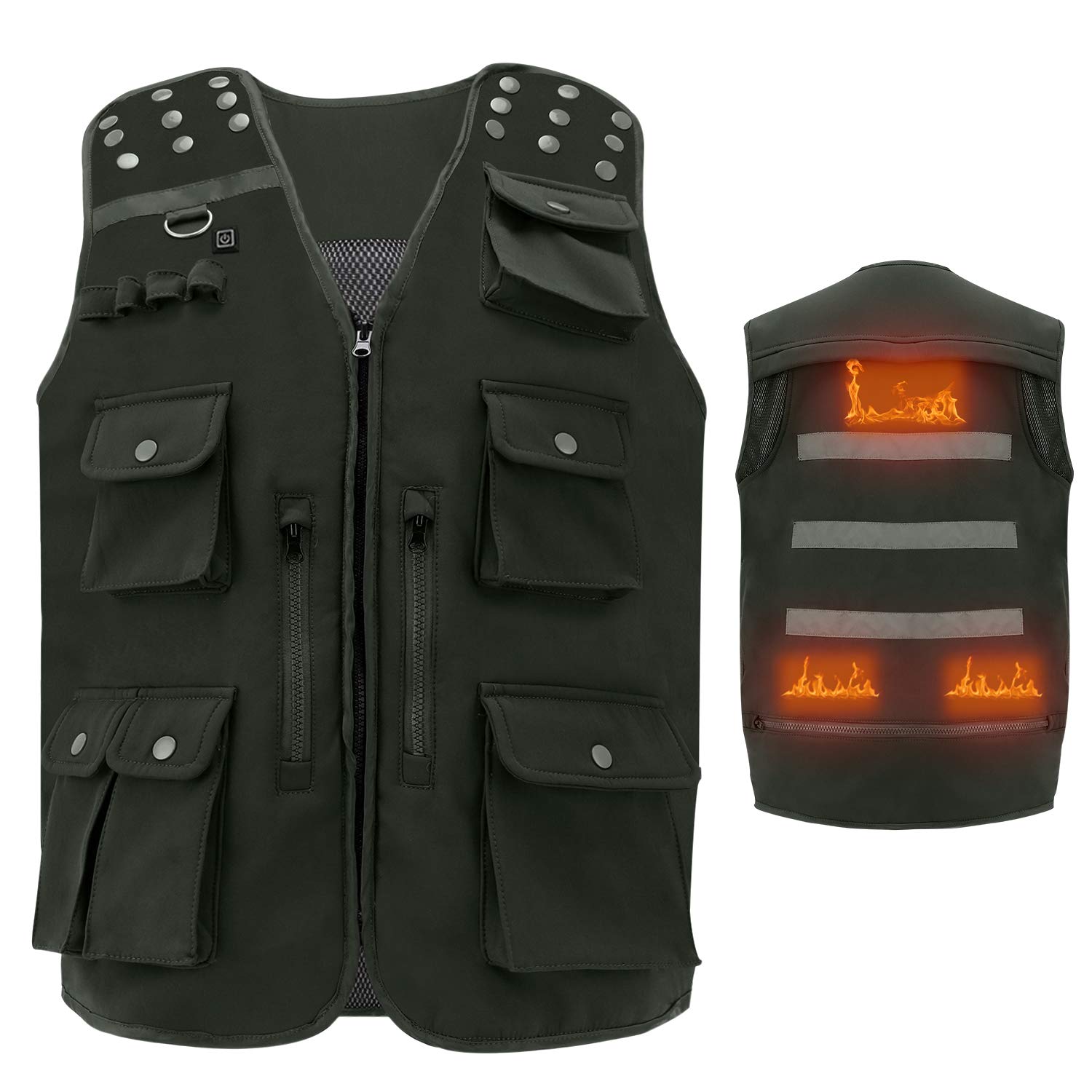 Vinmori USB Heated Fishing Vest Travel gilet for Fishing, Sports