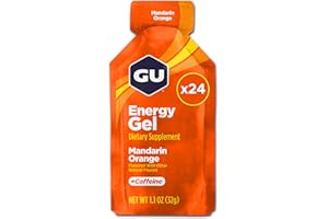GU Energy Original Sports Nutrition Energy Gel, Mandarin Orange, 24 Count Box