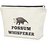 Sazuwu Possum Lover Gifts Makeup Bag Possum Themed Birthday Decorations Opossum Owner Gifts Funny Cosmetic Bag Christmas Appreciation Graduation Present Travel Pouch