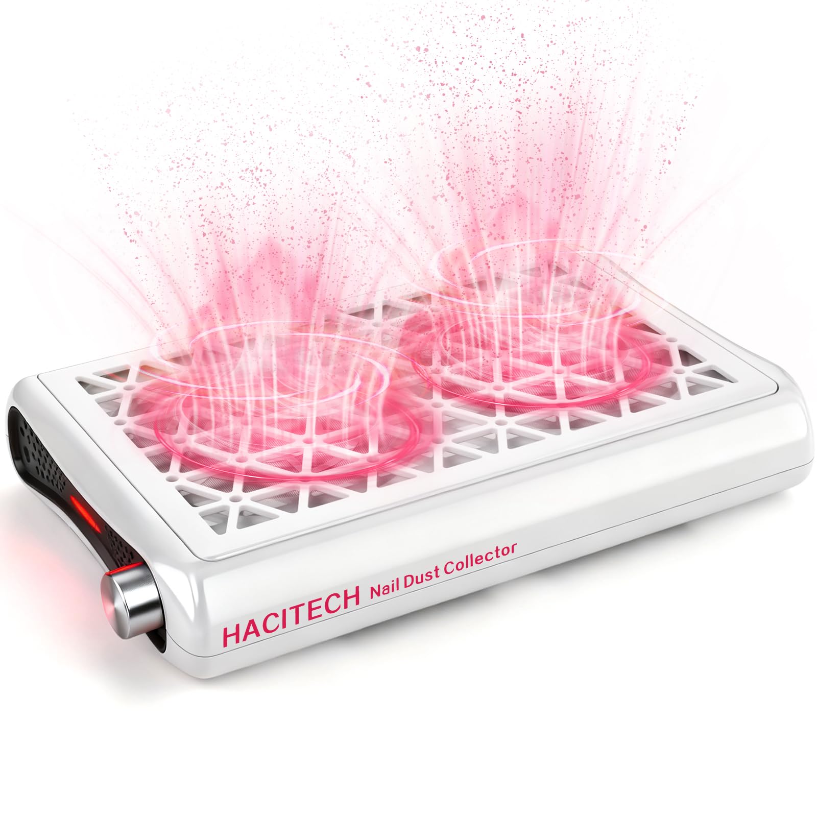 Photo 1 of HACITECH Nail Dust Collector | 1600PA Strong Suction, 10-Level Adjustable Speed, 30 Filter Paper Included | Salon & Home Dust Collector Nail Tech