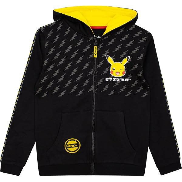 Sweat à Capuche Pokémon Pikachu Avec Oreilles 3D - Taille Garçon, Fermeture Zip, 60% Coton, Neuf Avec étiquette