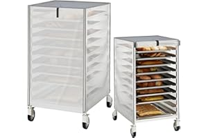 AERDUN Pan Bun Rack Cover, PVC Frosted,High Density Waterproof Bread Rack Cover,Kitchen Bakery Single Rack Covers. (23"W x 28"D x 32"H)