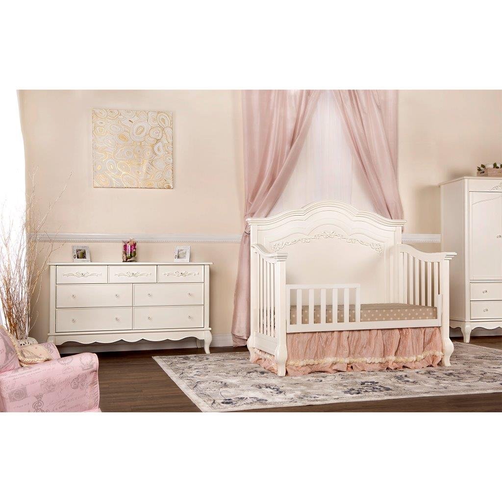 evolur aurora toddler rail ivory lace