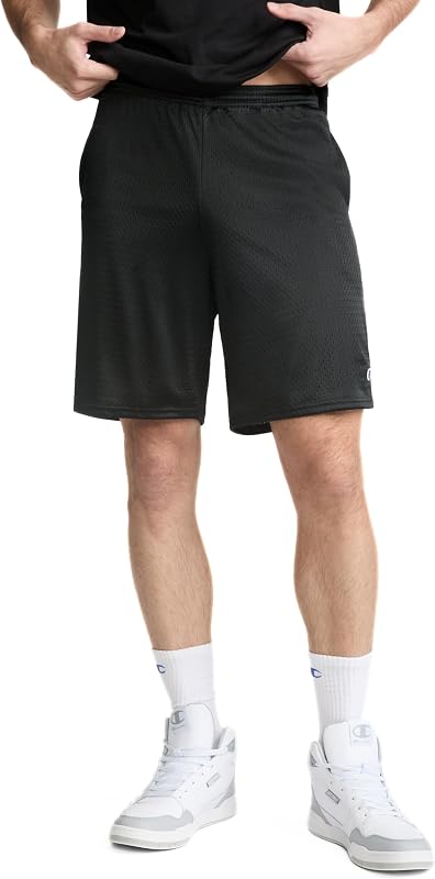 Short de Basket doublé en Maille pour Homme, Logo C Noir, 4X-Large Grand
