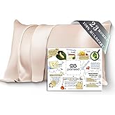PROMEED 100% Mulberry Silk Pillowcase for Hair and Skin, Both Sides 23 Momme Grade 6A+ Silk Pillow Case with Hidden Zipper, 1