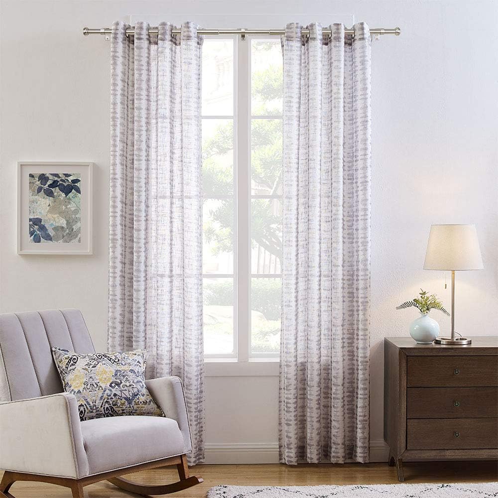 1 Inch Brushed Nickel Window Curtain Rod 72 to 144 Inches, Single Modern Drapery Rod for Heavy Fabrics, Clean Designed Finials and Mounting Brackets Included(Brushed Nickel,72-144"): Home Improvement