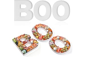 Datyiiha Halloween Boo Fillable Cardboard Tray for Charcuterie 12.6'' Halloween Charcuterie Paper Box for Halloween Boo Party Favor Cookies Goodie Candy Cupcake Box Party Supplies (White)