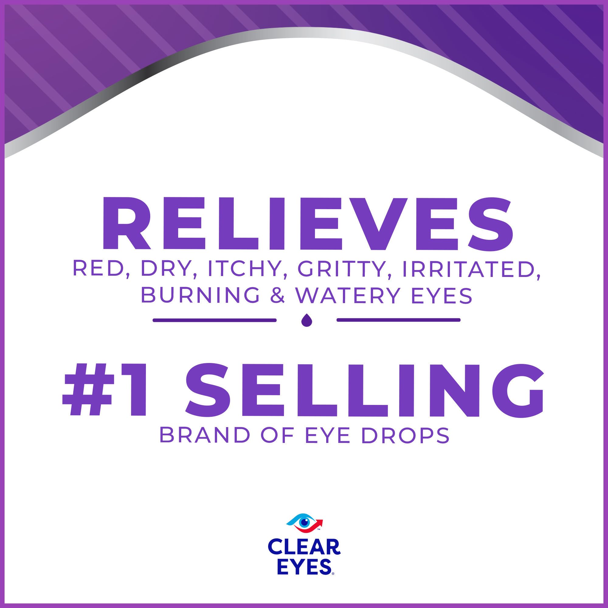 Clear Eyes 7 Symptom Relief Eye Drops, 0.5 Fl Oz