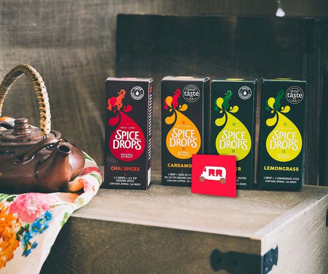 Spice Drops Tea Collection Hamper a Perfect Christmas Hamper - Chai Spices, Cardamom, Ginger & Lemongrass Flavors