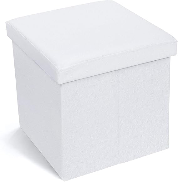 Tatkraft - Taburete otomano Plegable con Tapa, Piel sintética, Color