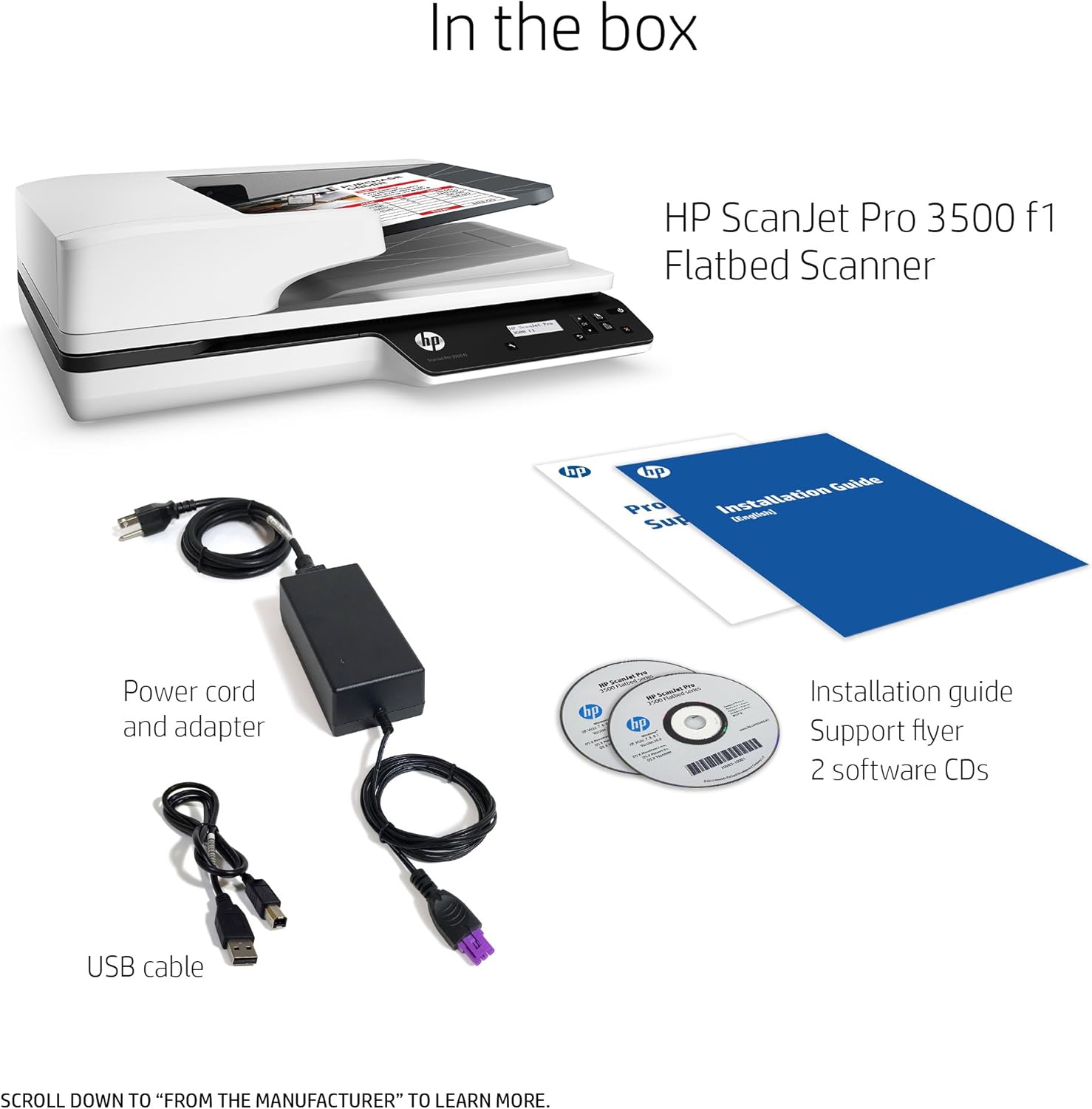 HP ScanJet Pro 3500 f1 Flatbed OCR Scanner: Electronics