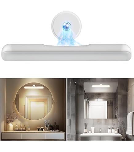 Rinfency Makeup Mirror Lights Stick On Mirror, 4000mAH