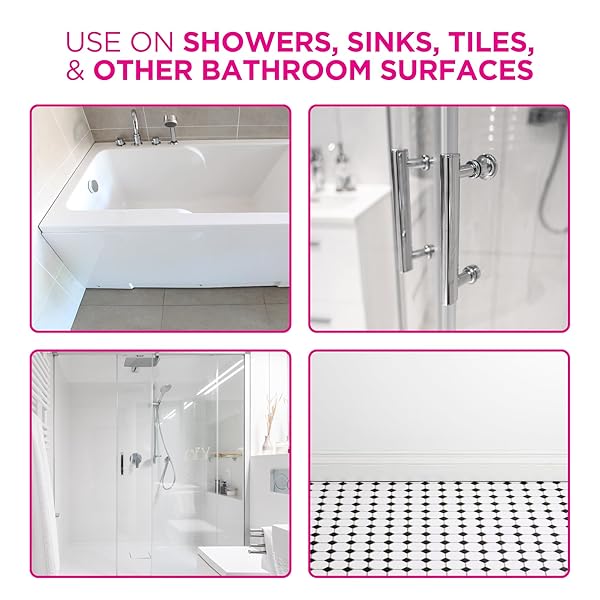 THE PINK STUFF MIRACLE DAILY SHOWER & SHINE SPRAY – 30OZ BATHROOM CLEANER FOR GLASS, TILE, MIRRORS & CHROME – PREVENTS SOAP SCUM & WATERMARKS – NO RINSE SPRAY & LEAVE FORMULA