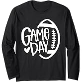 Game Day Football Season Funny Men Women Team Sports Vintage Long Sleeve T-Shirt