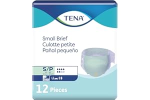 TENA Small Incontinence Briefs, 12 Count