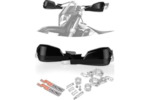 JFG RACING Dirt Bike Motorcycle Hand Guards,Universal for 7/8" 22mm and 1 1/8" 28mm Handlebar for Snowmobile Motocross MX Enduro KLX KX CRF YZ DRZ DR HAWK 250 125 350 650 - Black