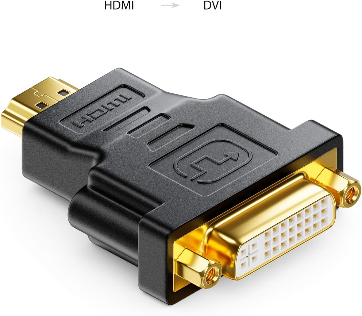 deleyCON MK610 DVI to HDMI Adapter - DVI-HDMI Video Adapter 1920x1200 1080p Full HD - 1 Piece Black, DVI - HDMI - Image 4