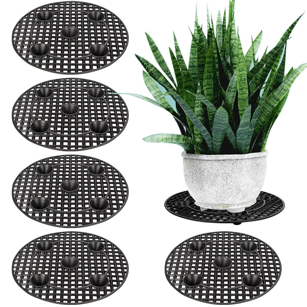 Lotvic 6 Pcs Plant Pot Stand, 30cm/12inch Plant Pot Elevator, 2.5cm/1in Height Plant Pot Feet, Pot Feet for Outdoor Plant Pots, Flower Pot Holder for Indoor Garden Deck Floor (6 Pcs, 30cm/12)