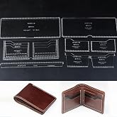 BAENRCY Short Wallet Acrylic Template Wallet Leather Pattern Acrylic Leather Templates for Bags (WT870)