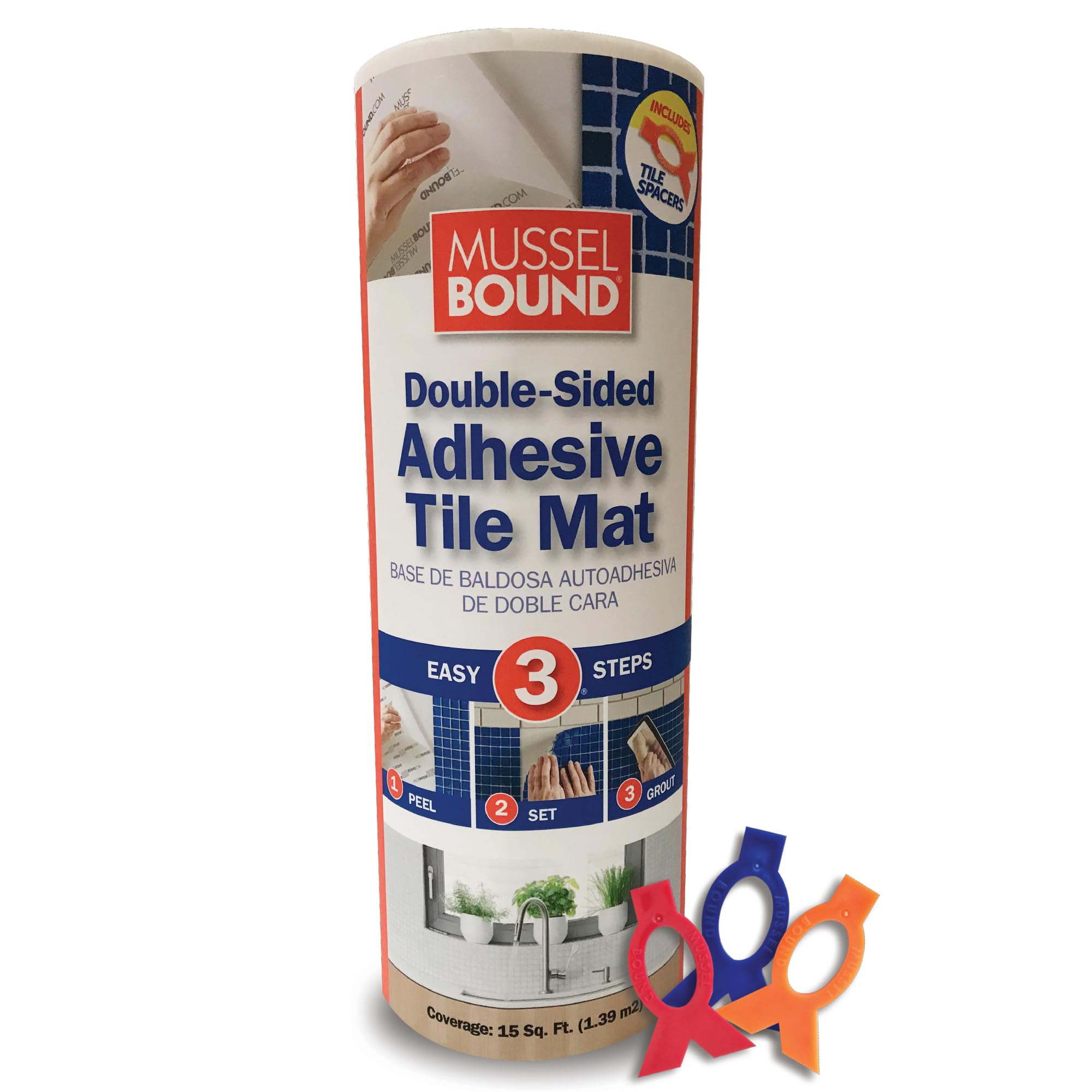 MusselBound® Adhesive Tile Mat with Spacers