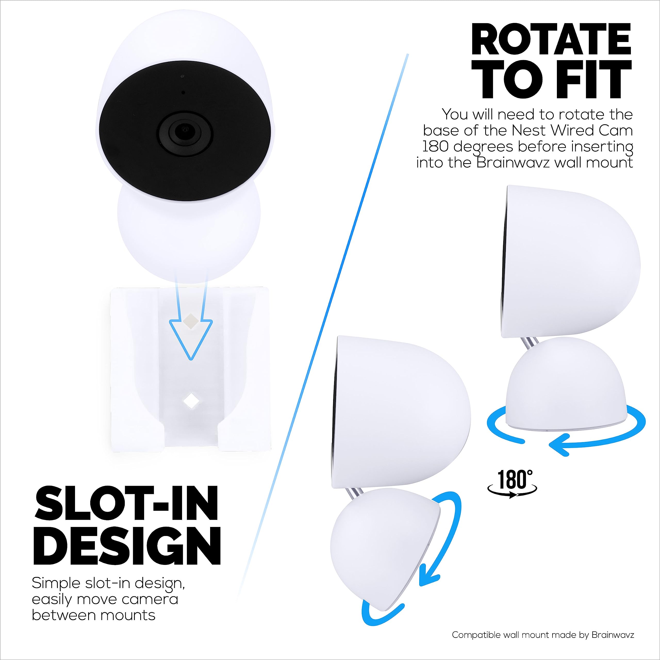 Wall Mount for Google Nest Wired 2nd Generation