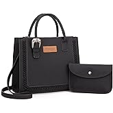 Wrangler Tote Bag for Women Western Cowhide Purse and Wallet Set