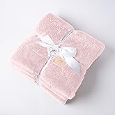 Joy Blankets Baby Blanket – Ultra Soft Faux Fur Blanket for Babies & Toddlers – Cozy, Warm, Machine Washable, Luxury Nursery Blanket – Eco-Friendly 30"x36" (Boho Blush Pink)
