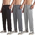 ZH 3-Pack Men's Mesh Jogger Pants, Comfortable Athletic Pants with Pockets for Active Wear, Lightweight & Breathable