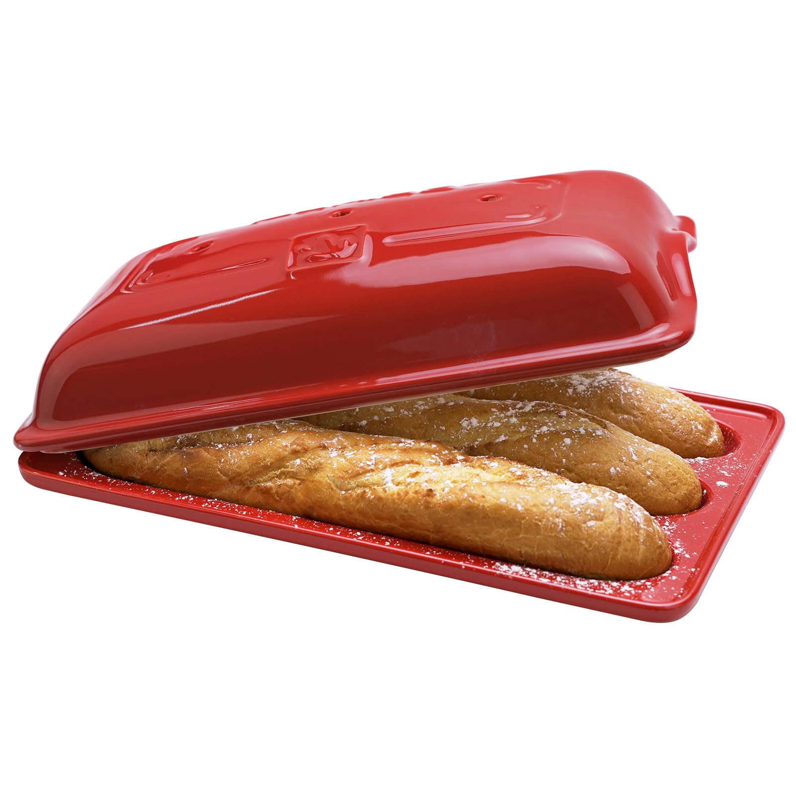 Photo 1 of Baguette Bread Pan, Premium Nonstick French Bread Baking Pan, 3 Loaves Baguette Pan With lid, Heating Evenly for Sourdough, Italian Bread, Perfect for Creating Crisp Golden-Brown Crust Easy To Release