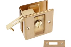 idh by St. Simons 25411-004 Premium Quality Solid Pocket Privacy Door Pull, Satin Brass