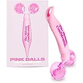 The Skinny Confidential Face Roller - Pink Balls Eye & Facial Roller Massager - Face Massage Tools Skincare for Wrinkles & Fine Lines, Sculpt, Contour, Tighten & De-Puff Skin