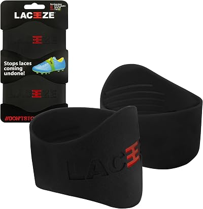 LACEEZE Original Bands Ribbed Technology Secure Laces UK 6.5 Black