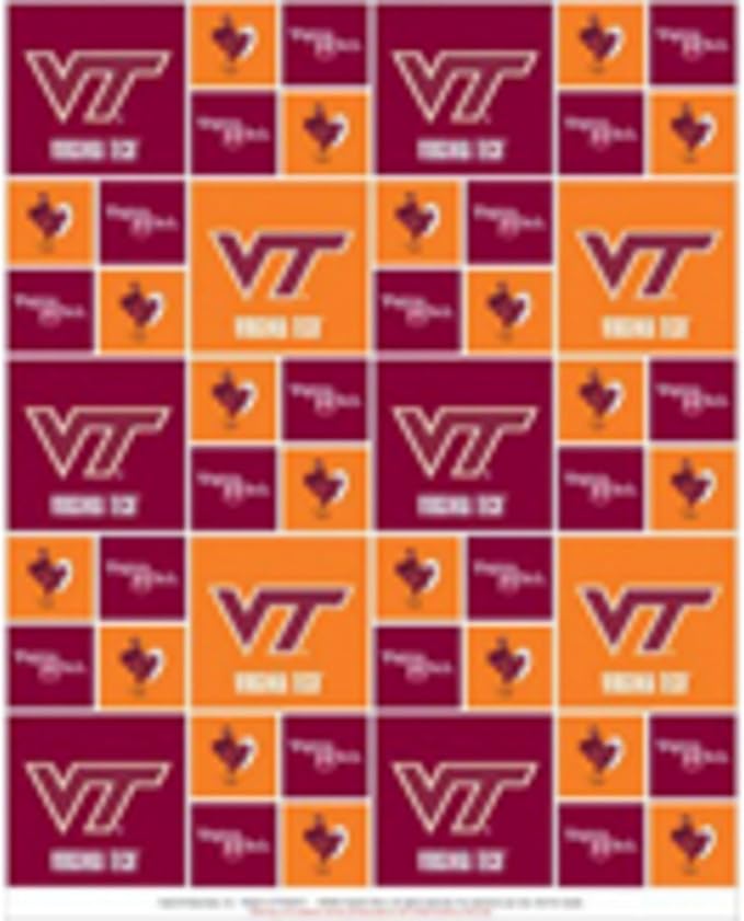 Amazon Com Virginia Tech Hokies Checker Cotton Fabric