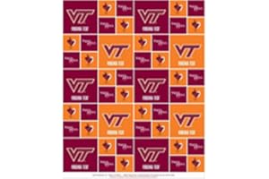 FABRIC HUT Virginia Tech Hokies Checker Cotton Fabric