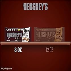 HERSHEY'S Zero Sugar Chocolate Baking Chips Bag, 8 oz