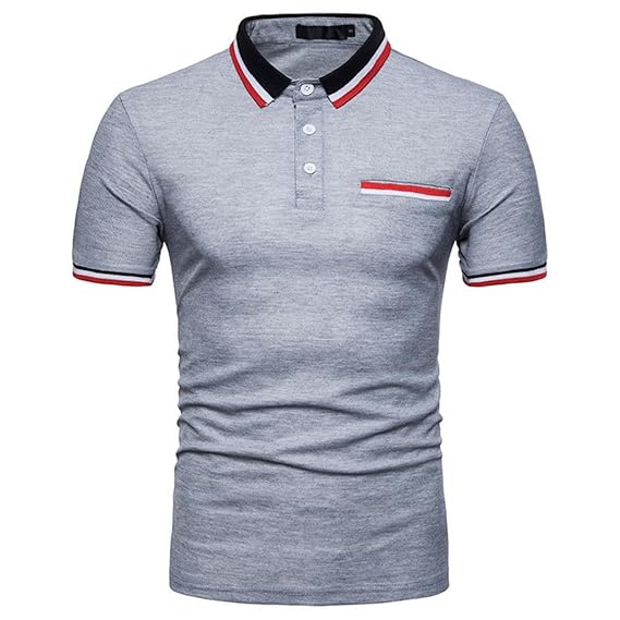 Btruely Herren Poloshirt Kurzarm T-Shirt Sommer Basic Tee Männer Polo Shirt Slim Fit Top Oversize Kurzarmshirt Männer Polohemden Plus Size Kurzarmhemden