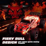 Tecnock 1:18 Scale Remote Control Car 2WD USB-C Charging 2.4GHz LED view 7