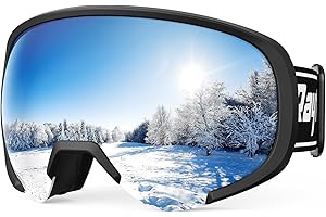 RAYTICE OTG Ski Goggles for Men Women, 100% UV400 Protection Snow Goggles, Anti Fog Snowboard Goggles for snowmobile skiing