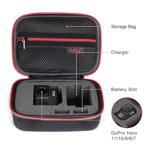 HSU Small Case for GoPro Hero 13/12/11/10/9/8/7/6/5 Black
