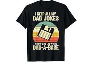 FATHERS DAY GIFTS SHIRTS FOR MENS Mens Funny dad jokes in dad-a-base vintage for father's day T-Shirt