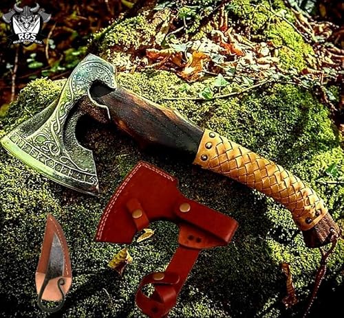 Forged Carbon Steel Viking Axe with Ashwood Shaft Viking Axe