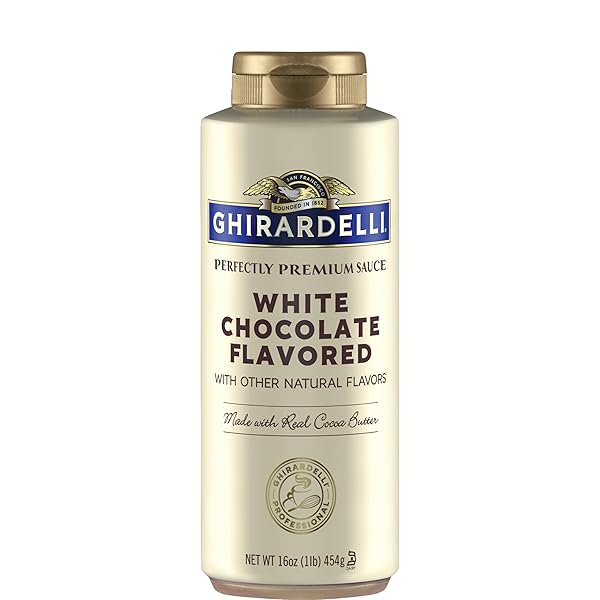 GHIRARDELLI WHITE CHOCOLATE FLAVORED SAUCE SQUEEZE BOTTLE, 16...
